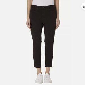 J Brand Womens Black High Rise Utility Cargo Pants Size 26 Margho Zip Ankle $248